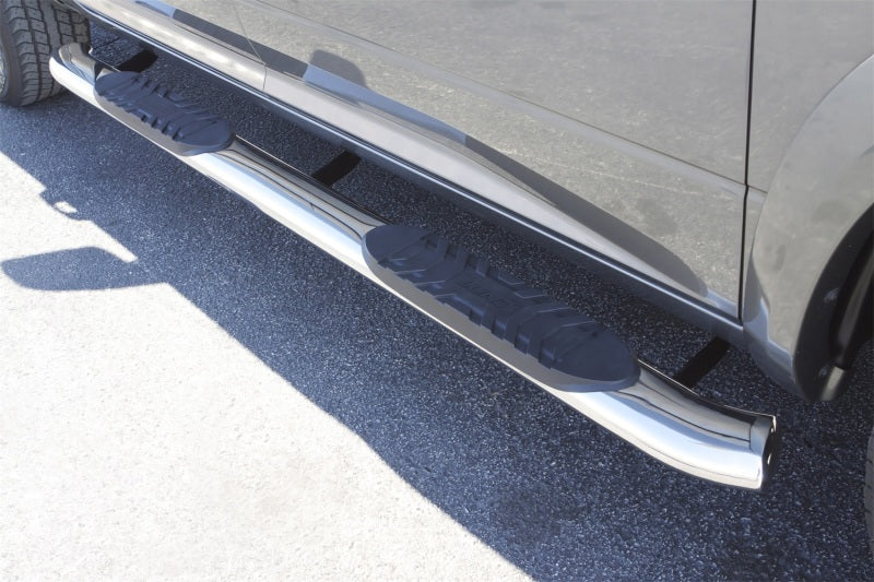 Lund 10-17 Dodge Ram 2500 Crew Cab 5in. Curved Oval SS Nerf Bars - Polished LUND Nerf Bars  AXOPROS