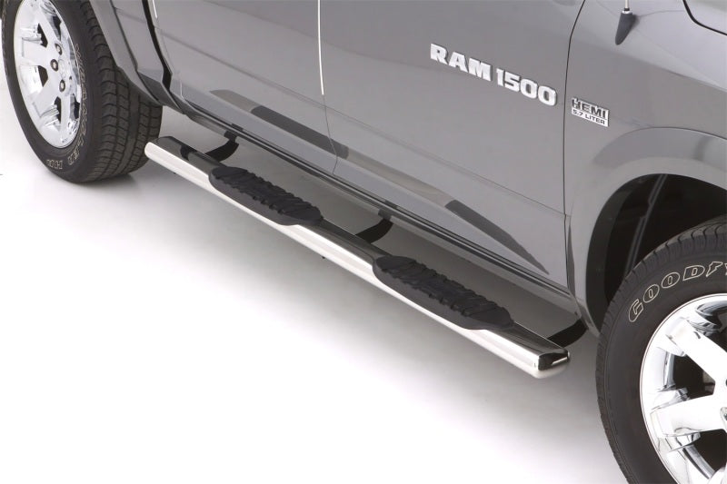 Lund 10-17 Dodge Ram 2500 Crew Cab 5in. Oval Straight SS Nerf Bars - Polished LUND Nerf Bars  AXOPROS