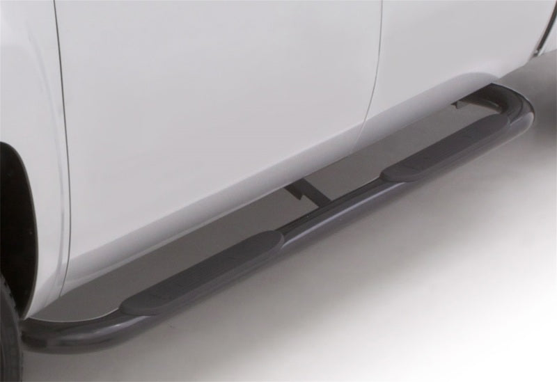 Lund 97-98 Ford F-150 SuperCab (3Dr) 4in. Oval Curved Steel Nerf Bars - Black LUND Nerf Bars  AXOPROS
