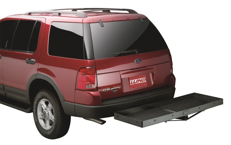 Lund Universal 20in X 60in Basic Cargo Carrier For 2in Hitches - Black LUND Hitch Racks  AXOPROS