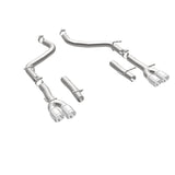 MagnaFlow Axle-Back, SS, 2.5in, Quad Split Rear 3.5in Tip 2015 Dodge Challenger 3.6L V6 Magnaflow Axle Back  AXOPROS