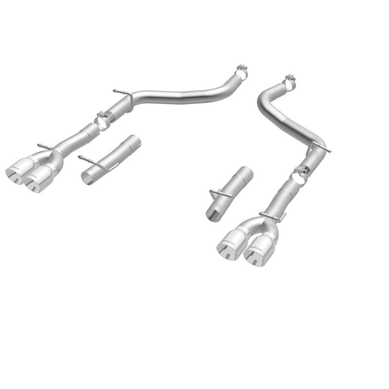 MagnaFlow Axle-Back, SS, 2.5in, Quad Split Rear 3.5in Tip 2015 Dodge Challenger 3.6L V6 Magnaflow Axle Back  AXOPROS