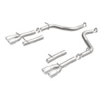 MagnaFlow Axle-Back, SS, 2.5in, Quad Split Rear 3.5in Tip 2015 Dodge Challenger 3.6L V6 Magnaflow Axle Back  AXOPROS