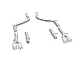 MagnaFlow Axle-Back, SS, 2.5in, Quad Split Rear 3.5in Tip 2015 Dodge Challenger 3.6L V6 Magnaflow Axle Back  AXOPROS