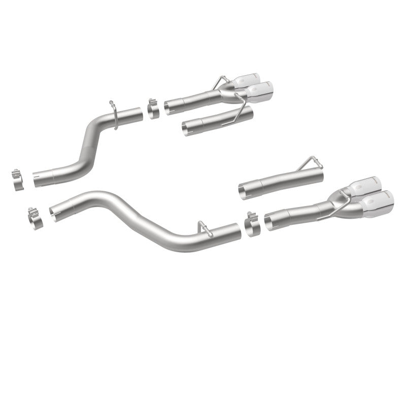MagnaFlow Axle-Back, SS, 2.5in, Quad Split Rear 3.5in Tip 2015 Dodge Challenger 3.6L V6 Magnaflow Axle Back  AXOPROS