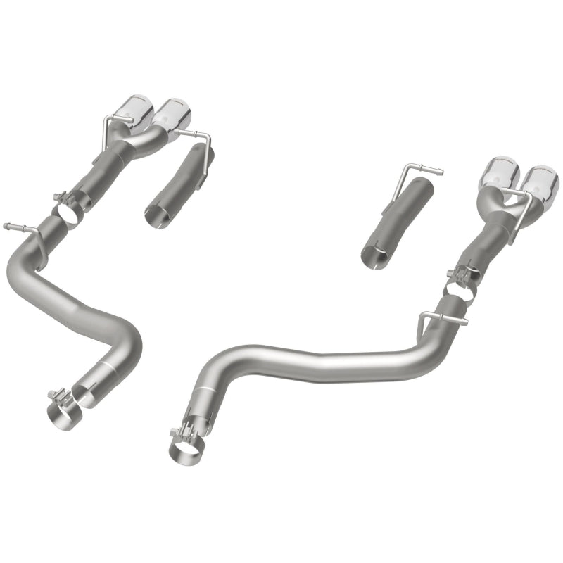 MagnaFlow Axle-Back, SS, 2.5in, Quad Split Rear 3.5in Tip 2015 Dodge Challenger 3.6L V6 Magnaflow Axle Back  AXOPROS