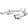 MagnaFlow Axle-Back, SS, 2.5in, Quad Split Rear 3.5in Tip 2015 Dodge Challenger 3.6L V6 Magnaflow Axle Back  AXOPROS