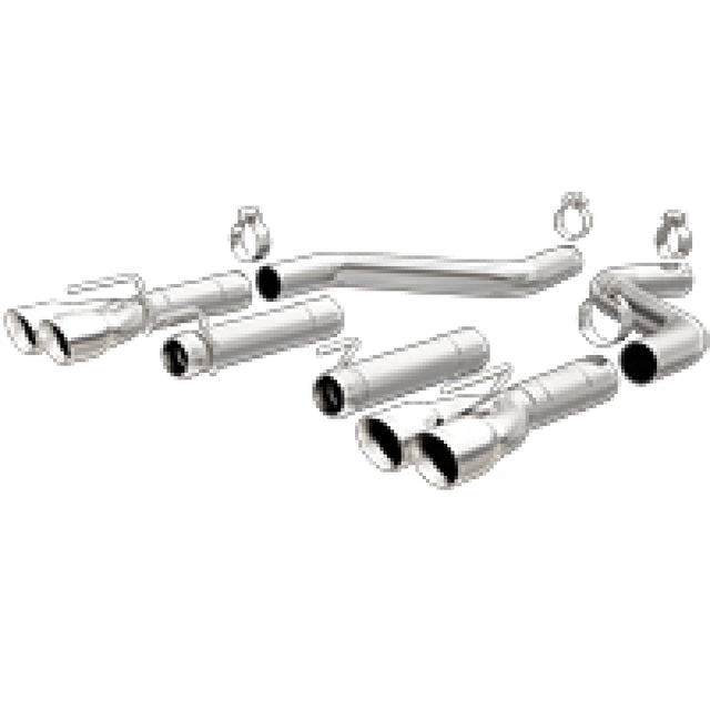 MagnaFlow Axle-Back, SS, 3in, Quad Split Rear 3.5 Tips 2015 Dodge Challenger incl SRT Hellcat Magnaflow Catback  AXOPROS