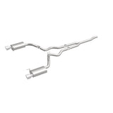 MagnaFlow Cat Back, SS, 2.5in, Street, Dual Split Polished 4.5in Tips 2015 Ford Mustang Ecoboost Magnaflow Catback  AXOPROS