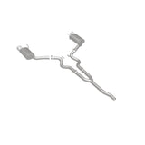 MagnaFlow Cat Back, SS, 2.5in, Street, Dual Split Polished 4.5in Tips 2015 Ford Mustang Ecoboost Magnaflow Catback  AXOPROS