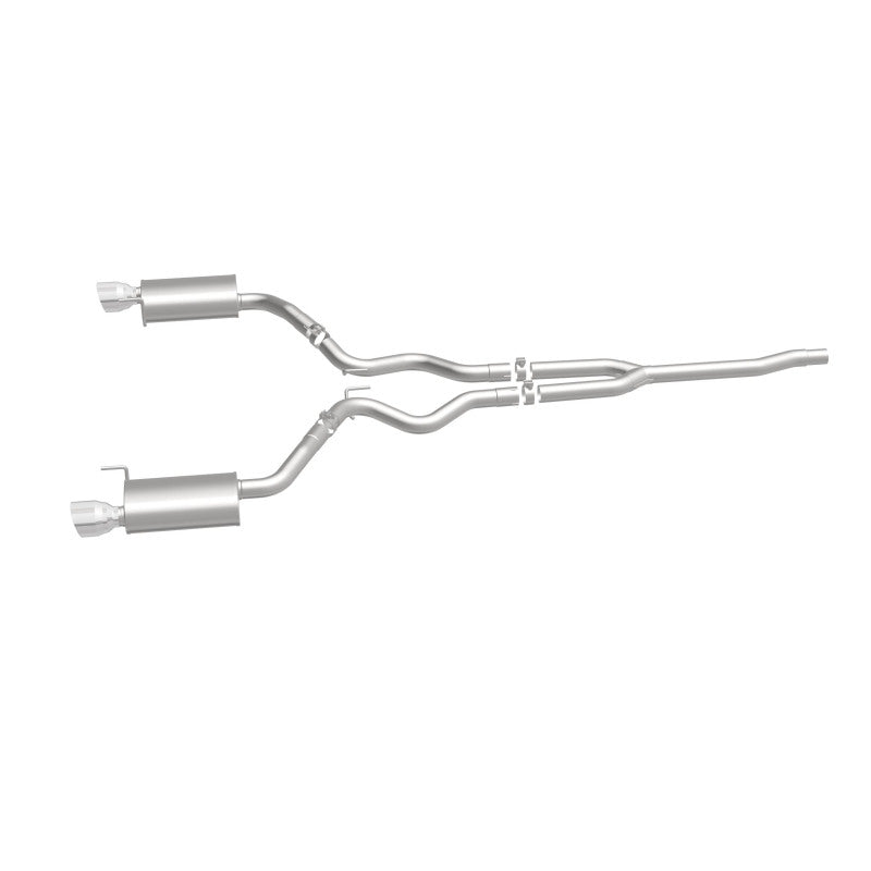 MagnaFlow Cat Back, SS, 2.5in, Street, Dual Split Polished 4.5in Tips 2015 Ford Mustang Ecoboost Magnaflow Catback  AXOPROS