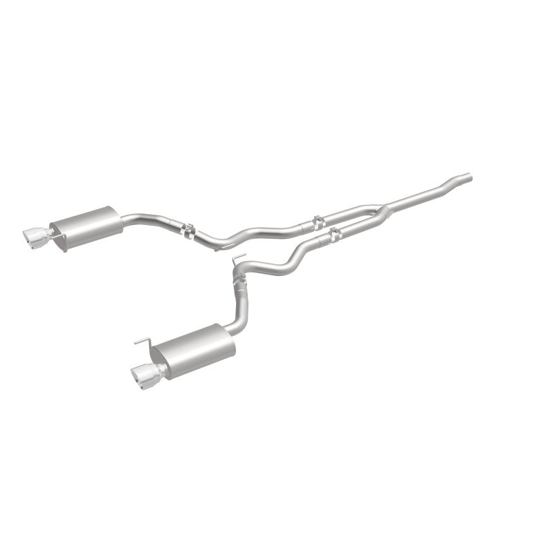 MagnaFlow Cat Back, SS, 2.5in, Street, Dual Split Polished 4.5in Tips 2015 Ford Mustang Ecoboost Magnaflow Catback  AXOPROS