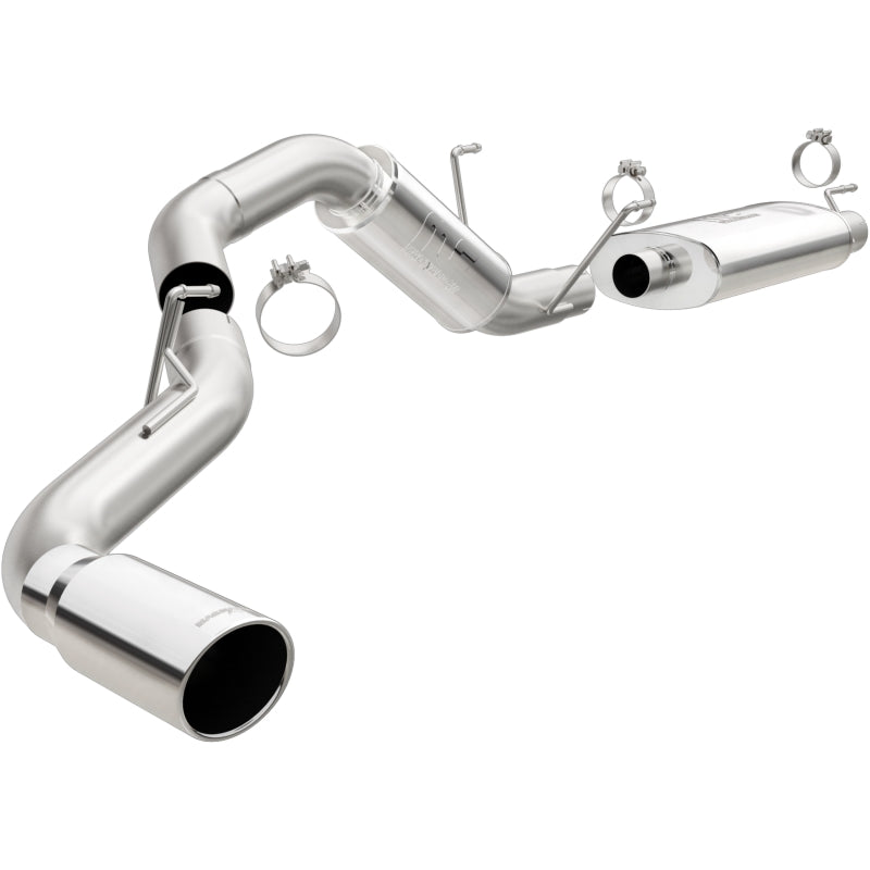 MagnaFlow Cat-Back, SS, 4in, Single Pass Side Rear Exit 5in Tip 14-15 Ram 2500 6.4L V8 CC LB/MC SB Magnaflow Catback  AXOPROS