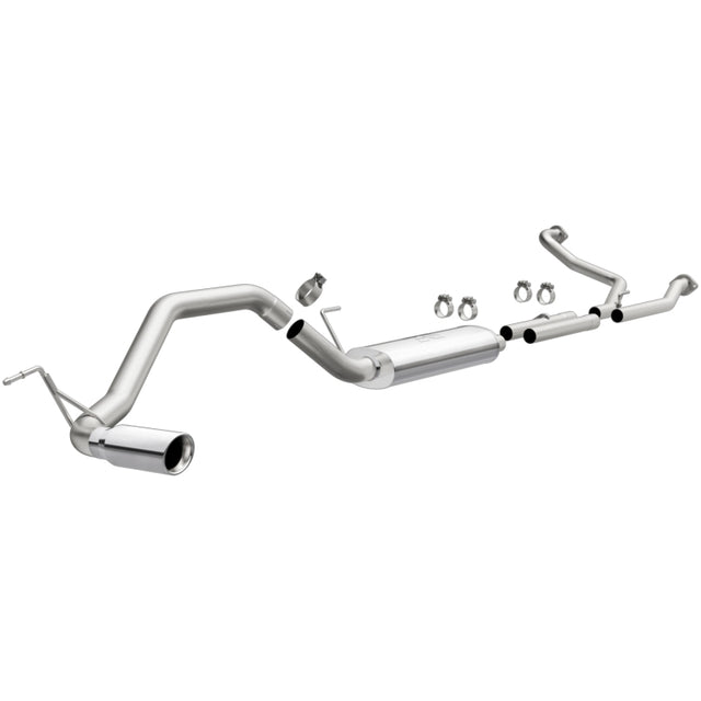 MagnaFlow CatBack 07-15 Nissan Titan V8 LGAS/LFLEX Single MF Polished Stainless Exhaust Magnaflow Catback  AXOPROS