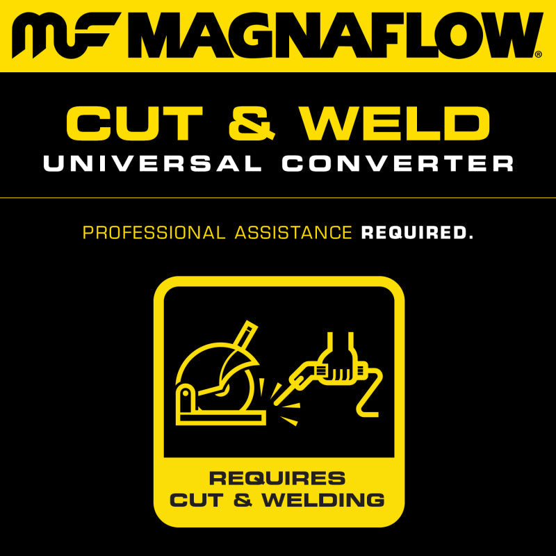 MagnaFlow Conv Univ 2.25in Inlet/Outlet Center/Center Round Magnaflow Catalytic Converter Universal  AXOPROS