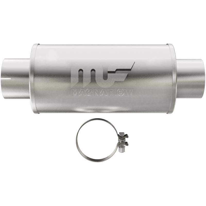 MagnaFlow Muffler Mag DSL SS 7x7x14 4in Inlet 4in Outlet Magnaflow Muffler  AXOPROS