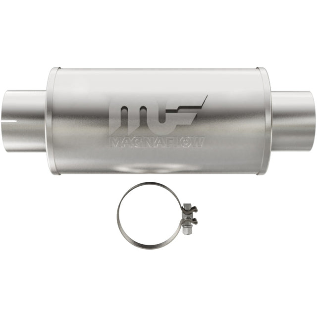 MagnaFlow Muffler Mag DSL SS 7x7x14 4in Inlet 4in Outlet Magnaflow Muffler  AXOPROS