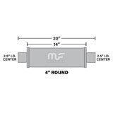 MagnaFlow Muffler Mag SS 14X4X4 2.5X2.5 Magnaflow Muffler  AXOPROS