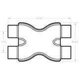 MagnaFlow Smooth Trans X 3/3 X 14 SS Magnaflow X Pipes  AXOPROS