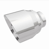 MagnaFlow Tip Stainless Double Wall Round Single Outlet Polished 4.5in DIA 2.5in Inlet 5.75in Length Magnaflow Tips  AXOPROS