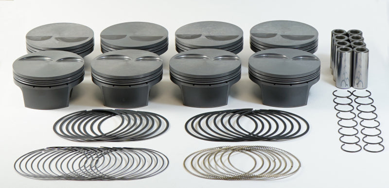 Mahle MS Piston Set GM LS 428ci 4.130in Bore 4in Stk 6.067in Rod .927 Pin -3cc 12.2 CR Set of 8 Mahle Piston Sets - Forged - 8cyl  AXOPROS