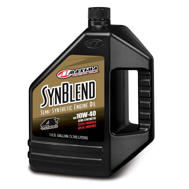 Maxima Syn Blend Ester 4T Semi-Synthetic 10W40 Engine Oil - 128oz Maxima Motor Oils  AXOPROS