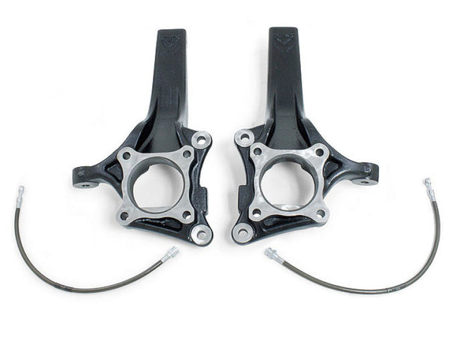 MaxTrac 09-18 Ford F-150 2WD 4-4.5in Front Lift Spindles w/Extended DOT Compliant Brake Lines Maxtrac Steering Knuckles & Spindles  AXOPROS