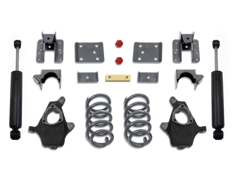 MaxTrac 14-16 GM C/K1500 2WD/4WD Extended/Crew Cab w/Cast Steel Susp. 4in/6in Lowering Kit Maxtrac Steering Knuckles & Spindles  AXOPROS