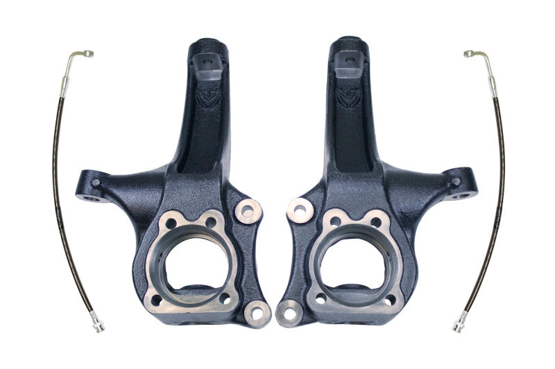 MaxTrac 15-16 Chevrolet Colorado 2WD 4in Front Lift Spindles w/Extended DOT Compliant Brake Lines Maxtrac Steering Knuckles & Spindles  AXOPROS