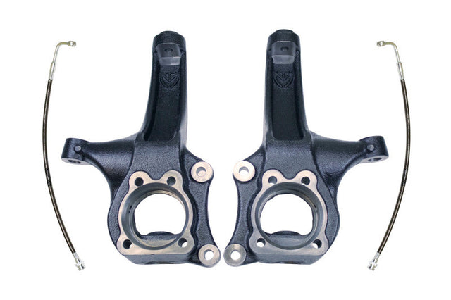 MaxTrac 15-16 Chevrolet Colorado 2WD 4in Front Lift Spindles w/Extended DOT Compliant Brake Lines Maxtrac Steering Knuckles & Spindles  AXOPROS