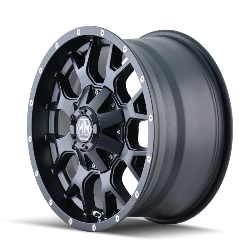 Mayhem 8015 Warrior 17x9 / 5x114.3 BP / 18mm Offset / 87mm Hub Matte Black Wheel Mayhem Wheels - Cast  AXOPROS