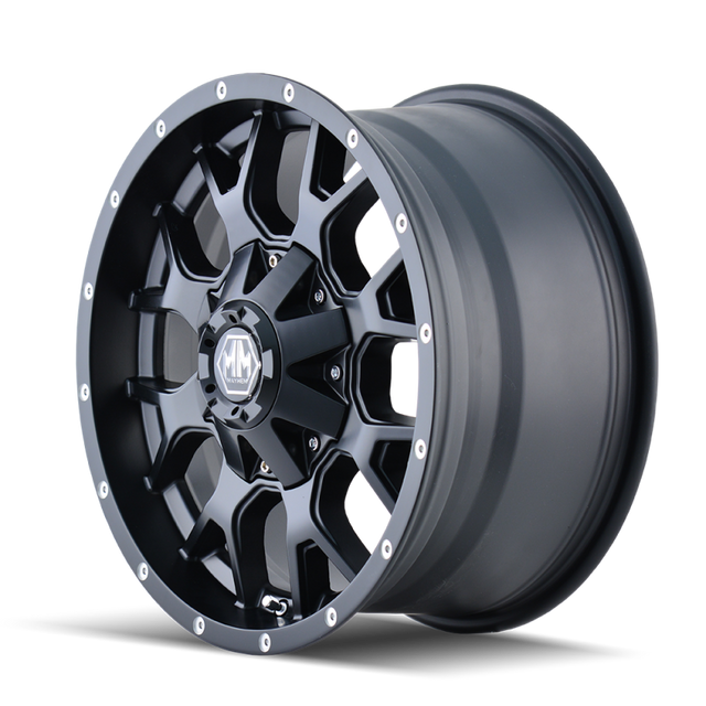 Mayhem 8015 Warrior 17x9 / 5x114.3 BP / 18mm Offset / 87mm Hub Matte Black Wheel Mayhem Wheels - Cast  AXOPROS