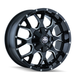 Mayhem 8015 Warrior 20x9 / 6x135 BP / 18mm Offset / 106mm Hub Black w/ Milled Spokes Wheel Mayhem Wheels - Cast  AXOPROS