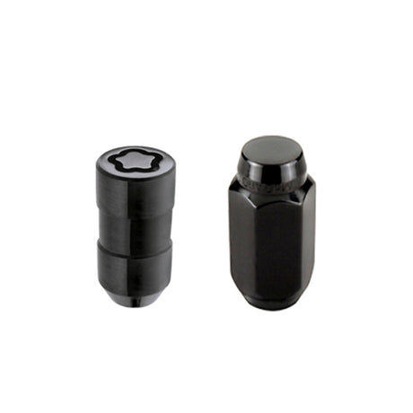 McGard 5 Lug Hex Install Kit w/Locks (Cone Seat Nut) M14X1.5 / 22mm Hex / 1.635in. Length - Black McGard Lug Nuts  AXOPROS