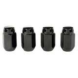 McGard Hex Lug Nut (Cone Seat) 1/2-20 / 13/16 Hex / 1.5in. Length (4-Pack) - Black McGard Lug Nuts  AXOPROS