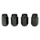 McGard Hex Lug Nut (Cone Seat) 1/2-20 / 13/16 Hex / 1.5in. Length (4-Pack) - Black McGard Lug Nuts  AXOPROS