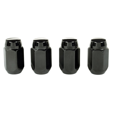 McGard Hex Lug Nut (Cone Seat) 1/2-20 / 13/16 Hex / 1.5in. Length (4-Pack) - Black McGard Lug Nuts  AXOPROS