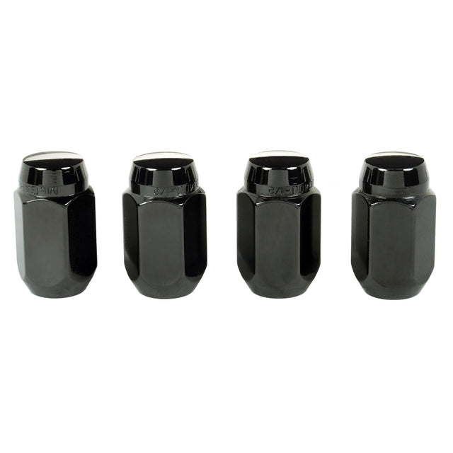 McGard Hex Lug Nut (Cone Seat) 1/2-20 / 13/16 Hex / 1.5in. Length (4-Pack) - Black McGard Lug Nuts  AXOPROS