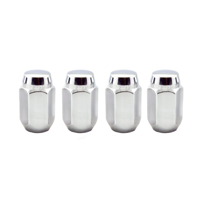 McGard Hex Lug Nut (Cone Seat) 1/2-20 / 13/16 Hex / 1.5in. Length (4-Pack) - Chrome McGard Lug Nuts  AXOPROS