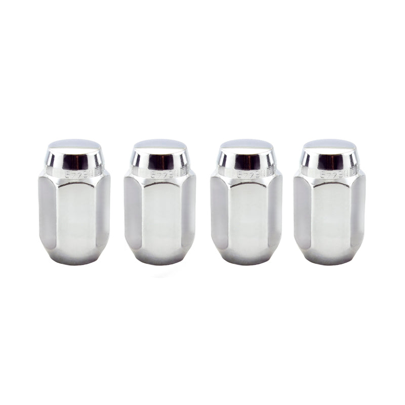 McGard Hex Lug Nut (Cone Seat) 1/2-20 / 13/16 Hex / 1.5in. Length (4-Pack) - Chrome McGard Lug Nuts  AXOPROS