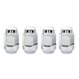 McGard Hex Lug Nut (Cone Seat Bulge Style) 1/2-20 / 3/4 Hex / 1.45in. Length (4-pack) - Chrome McGard Lug Nuts  AXOPROS