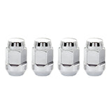 McGard Hex Lug Nut (Cone Seat Bulge Style) 1/2-20 / 3/4 Hex / 1.45in. Length (4-pack) - Chrome McGard Lug Nuts  AXOPROS