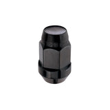 McGard Hex Lug Nut (Cone Seat Bulge Style) M12X1.5 / 3/4 Hex / 1.45in. Length (4-Pack) - Black McGard Lug Nuts  AXOPROS
