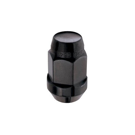 McGard Hex Lug Nut (Cone Seat Bulge Style) M12X1.5 / 3/4 Hex / 1.45in. Length (4-Pack) - Black McGard Lug Nuts  AXOPROS
