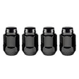 McGard Hex Lug Nut (Cone Seat Bulge Style) M12X1.5 / 3/4 Hex / 1.45in. Length (4-Pack) - Black McGard Lug Nuts  AXOPROS