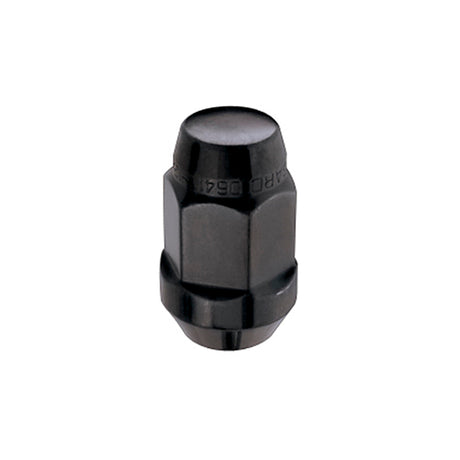 McGard Hex Lug Nut (Cone Seat Bulge Style) M14X1.5 / 22mm Hex / 1.635in. Length (4-Pack) - Black McGard Lug Nuts  AXOPROS