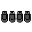 McGard Hex Lug Nut (Cone Seat Bulge Style) M14X1.5 / 22mm Hex / 1.635in. Length (4-Pack) - Black McGard Lug Nuts  AXOPROS