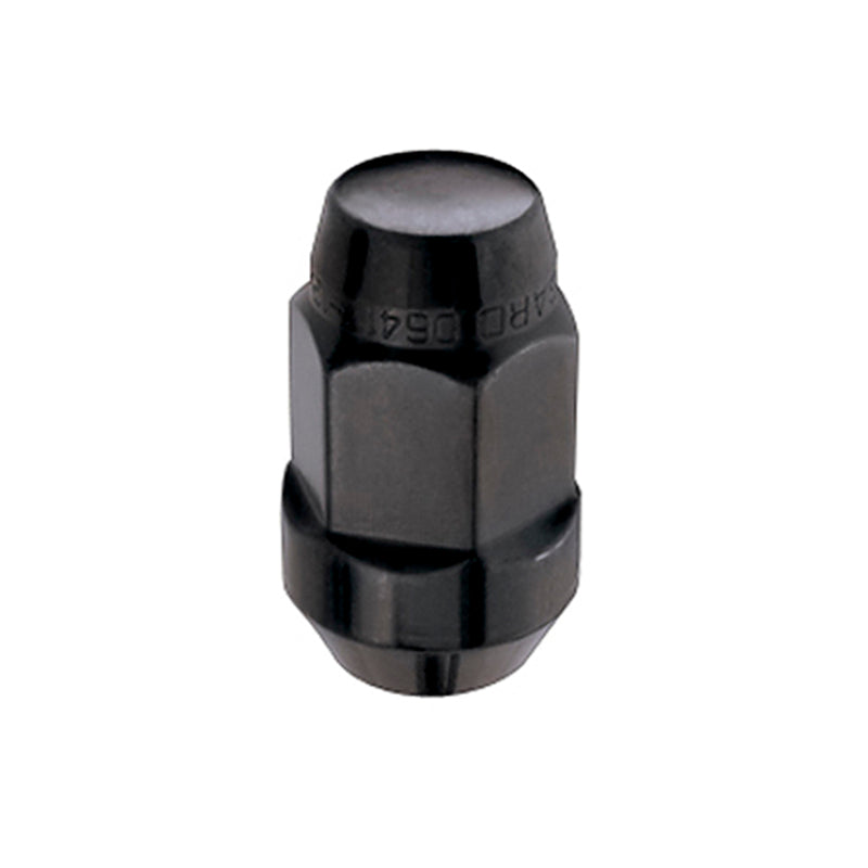 McGard Hex Lug Nut (Cone Seat Bulge Style) M14X1.5 / 22mm Hex / 1.945in. Length (4-Pack) - Black McGard Lug Nuts  AXOPROS