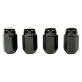 McGard Hex Lug Nut (Cone Seat) M12X1.5 / 13/16 Hex / 1.5in. Length (4-pack) - Black McGard Lug Nuts  AXOPROS