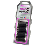 McGard Hex Lug Nut (Cone Seat) M14X1.5 / 22mm Hex / 1.635in. Length (4-Pack) - Black McGard Lug Nuts  AXOPROS